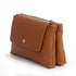 Bolso bandolera de piel con solapa Marrón Cinti