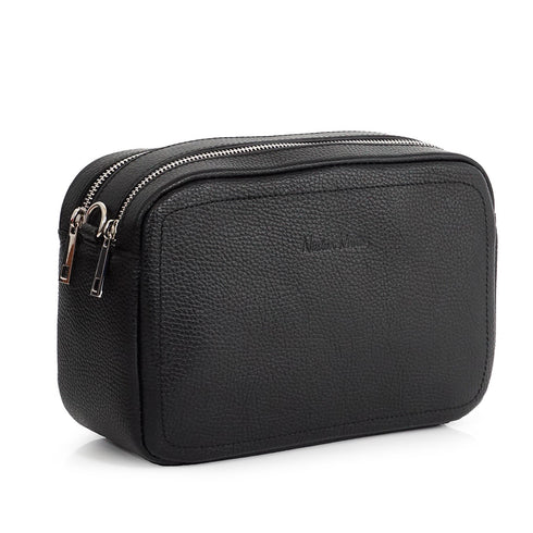 Bolso de bandolera con doble cremalleras Negro Cora