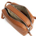 Bolso de bandolera con doble cremalleras Marrón Cora