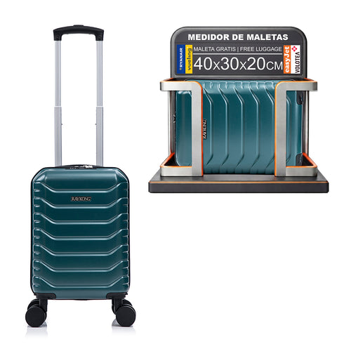 Mala de Cabine ABS 40x30x20(24L)| Capacidade Máxima| Bagagem de Mão com Rodas Removíveis para Ryanair | Vueling | EasyJet - Verde
