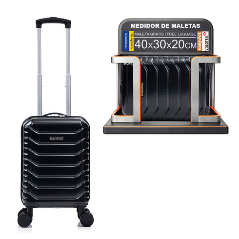 Mala de Cabine ABS 40x30x20 (24L) | Capacidade Máxima | Bagagem de Mão com Rodas Destacáveis para Ryanair | Vueling | EasyJet - Preto