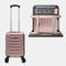 Mala de Cabine ABS 40x30x20(24L)| Capacidade Máxima| Bagagem de Mão com Rodas Removíveis para Ryanair | Vueling | EasyJet - Rosa Dourado