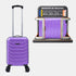 Mala de Cabine ABS 40x30x20 (24L) | Capacidade Máxima | Bagagem de Mão com Rodas Destacáveis para Ryanair | Vueling | EasyJet - Roxo