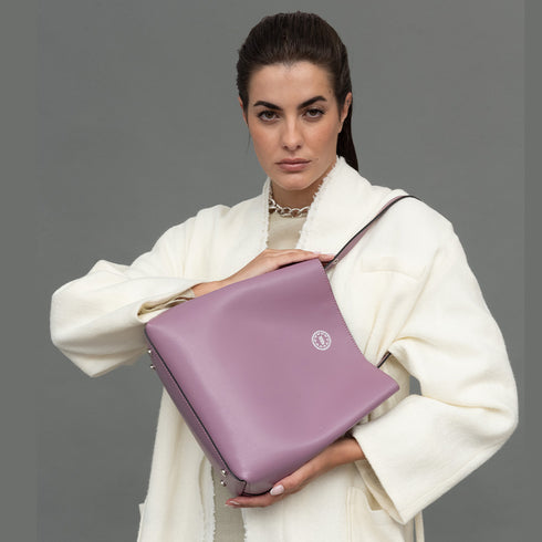 Mala Hobo de Pele Rosa para Mulher - Leticia