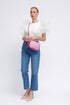Bolso de bandolera piel con pompón Cristin Primavera Lila
