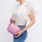 Bolso de bandolera piel con pompón Cristin Primavera Lila