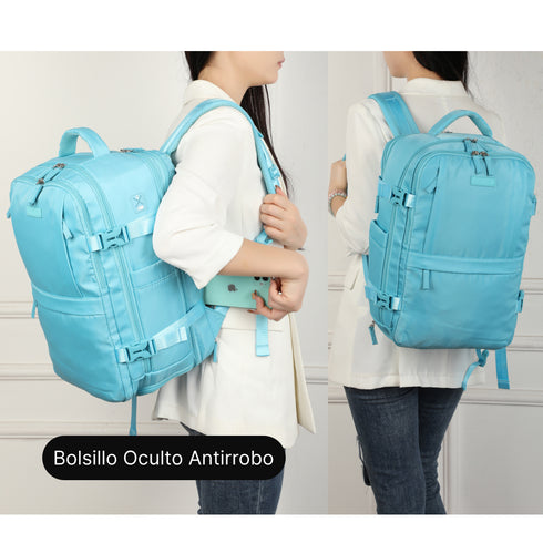 Mochila de viagem de cabine expansível dos anos 90 para Ryanair 40x25x20-25cm, com bolsa para sapatilhas, mochila casual