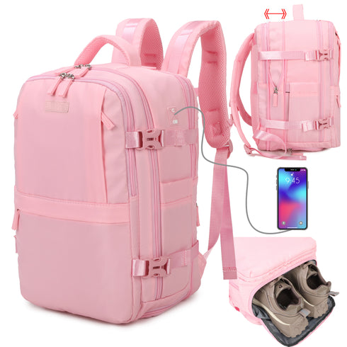 Mochila de viagem de cabine expansível dos anos 90 para Ryanair 40x25x20-25cm, com bolsa para sapatilhas, mochila casual