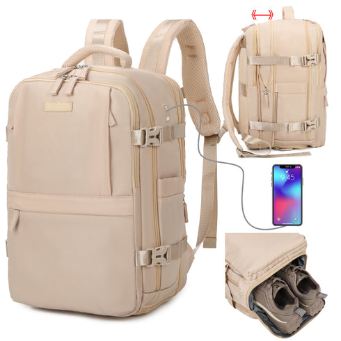 1990s Mochila de viaje cabina expandible para Ryanair 40x25x20-25cm,con bolsa de zapatillas,mochila casual