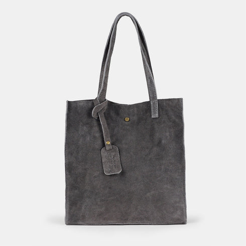 Mala tote de pele lisa cinzenta Cloe