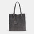 Mala tote de pele lisa cinzenta Cloe