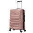 RAYKONG Mala Grande Expansível ABS+Policarbonato 75x49x31cm - 33.50cm Estendida | 114L - 123L | 28 Polegadas | 25kg semirrígidas cadeado de combinação - RosaDourado