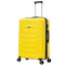 RAYKONG Mala de Viagem Grande Expansível ABS+Policarbonato 75x49x31cm - 33.50cm Estendido | 114L - 123L | 28 Polegadas | 25kg semirrígidas cadeado de combinação - Amarelo