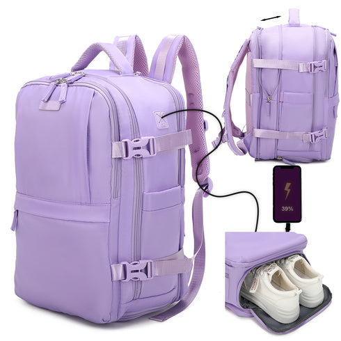 Mochila de viagem de cabine expansível dos anos 90 para Ryanair 40x25x20-25cm, com bolsa para sapatilhas, mochila casual