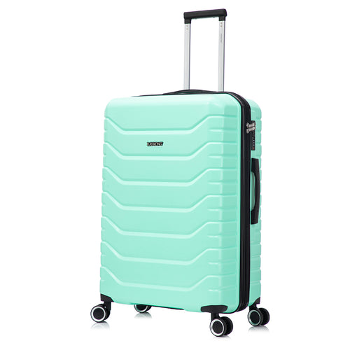 RAYKONG Mala Grande Expansível ABS+Policarbonato 75x49x31cm - 33.50cm Estendida | 114L - 123L | 28 Polegadas | 25kg semirrígidas cadeado de combinação - Menta