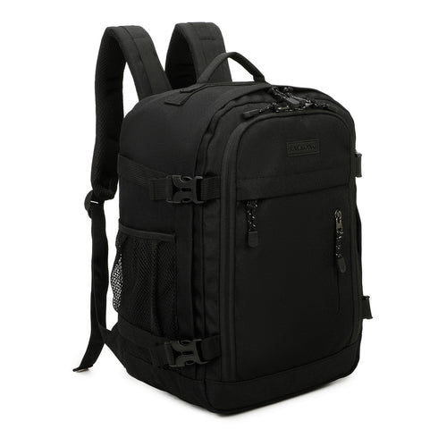 Raykong Mochila De Cabina Ryanair 40x20x25cm (20L) | Mochila De Viaje Impermeable Para Avión | Equipaje De Mano Resistente | Mochila Para Senderismo | Escolar | Trabajo - Negro
