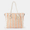 Bolso de rafia trenzado para mujer naranja Anastasia