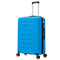RAYKONG Mala Grande Expansível ABS+Policarbonato 75x49x31cm - 33.50cm Estendido | 114L - 123L | 28 Polegadas | 25kg semirrígida cadeado de combinação - Turquesa