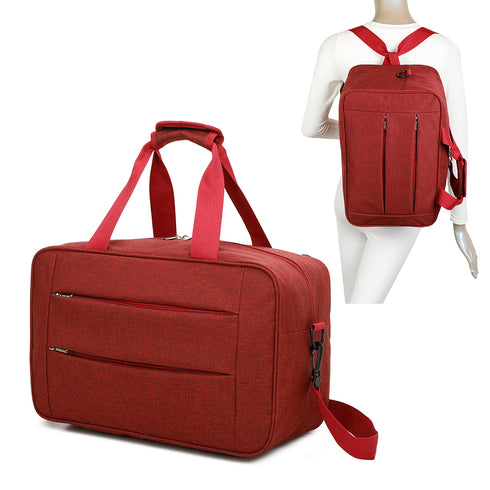 Mochila de cabine convertível Raykong 40x20x25cm Ryanair 10kg mala de cabine Vueling vermelha