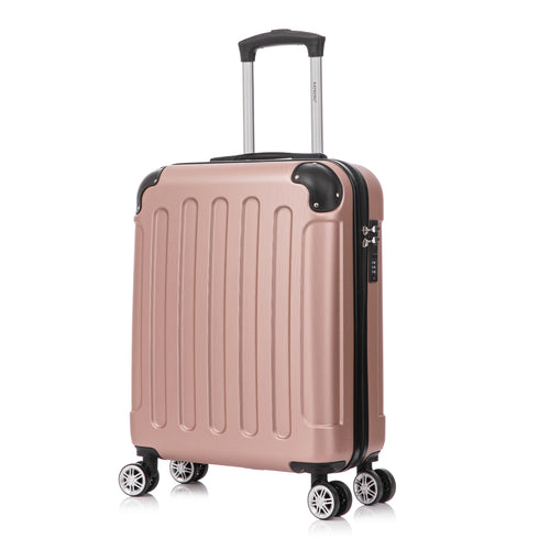 Raykong Maleta Cabina ABS 55x40x20cm (44L) Maxima aprovechamiento de espacio - 20 Pulgadas - RosaDoradaRaykong