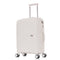 Mala de cabine 55x39x21.5 cm (46L) Polipropileno - Cadeado Embutido - 20 Polegadas - Branco - Chocolate