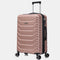 RAYKONG Mala Média Expansível ABS+Policarbonato 66x45x27.50cm - 30cm Expandida | 82L - 90L | 24 Polegadas | 23kg semirrígida cadeado de combinação - Rosa Dourado