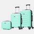 Conjunto de 3 Malas|Necessaire 29x35x16.50cm|Mala de Cabine ABS+PC 55x40x20cm|Média Expansível 20kg-23kg - 66x45x27.50-30cm | Menta