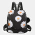 Mochila Antirroubo Impermeável para mulher (14.80L) | Mochila Convertível em mala com pompom e pega decorativa removível Margaridas