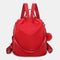 Mochila Antirroubo Impermeável para Mulher (14.80L) | Mochila Conversível em Mala de Ombro com Pompom e Alça Removível de Adorno Vermelho
