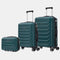 Conjunto de 3 Malas|Necessaire 29x35x16.50cm|Mala de Cabine ABS+PC 55x40x20cm|Média Expansível 20kg-23kg - 66x45x27.50-30cm | Verde