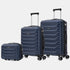 Conjunto de 3 Malas|Necessaire 29x35x16.50cm|Mala de Cabine ABS+PC 55x40x20cm|Média Expansível 20kg-23kg - 66x45x27.50-30cm | Azul-Marinho