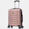 RAYKONG Maleta de Cabina 55x40x20cm Policarbonato (40L) semirígida Trolley pequeño Equipaje de Mano 4 Ruedas giratorios a 360º Cierre numérico- Rosadorado