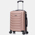 RAYKONG Maleta de Cabina 55x40x20cm Policarbonato (40L) semirígida Trolley pequeño Equipaje de Mano 4 Ruedas giratorios a 360º Cierre numérico- Rosadorado