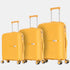 Juego de maletas PP Rígida 3 piezas|Maleta Cabina 55cm|Maleta Mediana extensible 65cm|Maleta Grande Extensible 75cm|Choco Amarillo