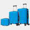 Conjunto de 3 Malas|Necessaire 29x35x16.50cm|Mala de Cabine ABS+PC 55x40x20cm|Média Expansível 20kg-23kg - 66x45x27.50-30cm | Turquesa