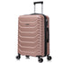 RAYKONG Mala Média Expansível ABS+Policarbonato 66x45x27.50cm - 30cm Expandida | 82L - 90L | 24 Polegadas | 23kg semirrígida cadeado de combinação - Rosa Dourado