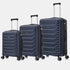 Raykong Conjunto de Malas de Viagem 3 Peças | Mala de Cabine 55cm | Média Expansível 65cm | Grande Expansível 75cm - Watt (Azul Marinho)