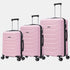 Raykong Conjunto de malas de viagem 3 peças | Mala de Cabine 55cm | Média Expansível 65cm | Grande Expansível 75cm - Watt (Rosa Claro)