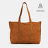 Mala shopper de senhora em pele para personalizar com tachas castanha-escura Alexandra