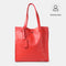 Mala tote de pele lisa de mulher vermelha Stella