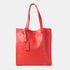 Mala tote de pele lisa de mulher vermelha Stella