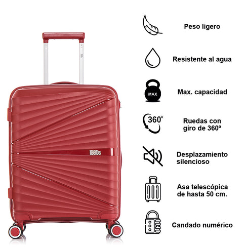 Mala Grande Extensível Anos 90 75cm Chocolate Vermelho