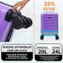 Mala de Cabine ABS 40x30x20 (24L) | Capacidade Máxima | Bagagem de Mão com Rodas Destacáveis para Ryanair | Vueling | EasyJet - Roxo