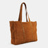 Mala shopper de senhora em pele para personalizar com tachas castanha-escura Alexandra
