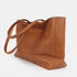 Mala shopper para mulher em pele personalizável castanha Luna