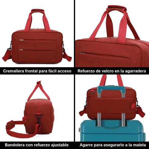 Mochila de cabine convertível Raykong 40x20x25cm Ryanair 10kg mala de cabine Vueling vermelha
