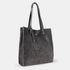 Mala tote de pele lisa cinzenta Cloe