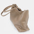Mala shopper de senhora em pele para personalizar cáqui Luna