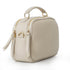 Bolso de bandolera de piel con asa de mano doble cremallera Beige Elsa