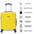 RAYKONG Mala de Cabine 55x40x20cm Policarbonato (40L) semirrígida Trolley pequeno Bagagem de Mão 4 Rodas giratórias a 360º Fecho numérico - Amarelo